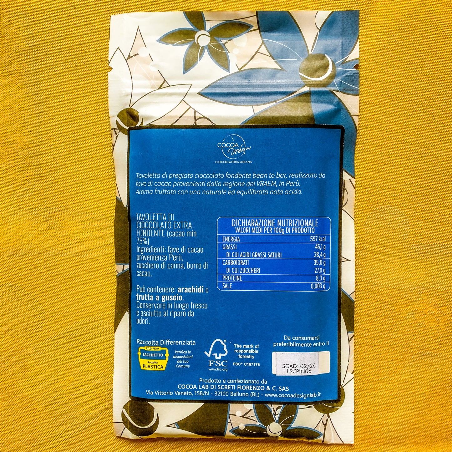 Vraem 75% - Cioccolato Fondente Bean to Bar