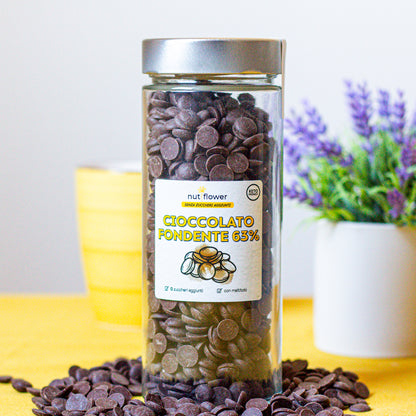 Pepite di cioccolato fondente 63% - senza zuccheri aggiunti