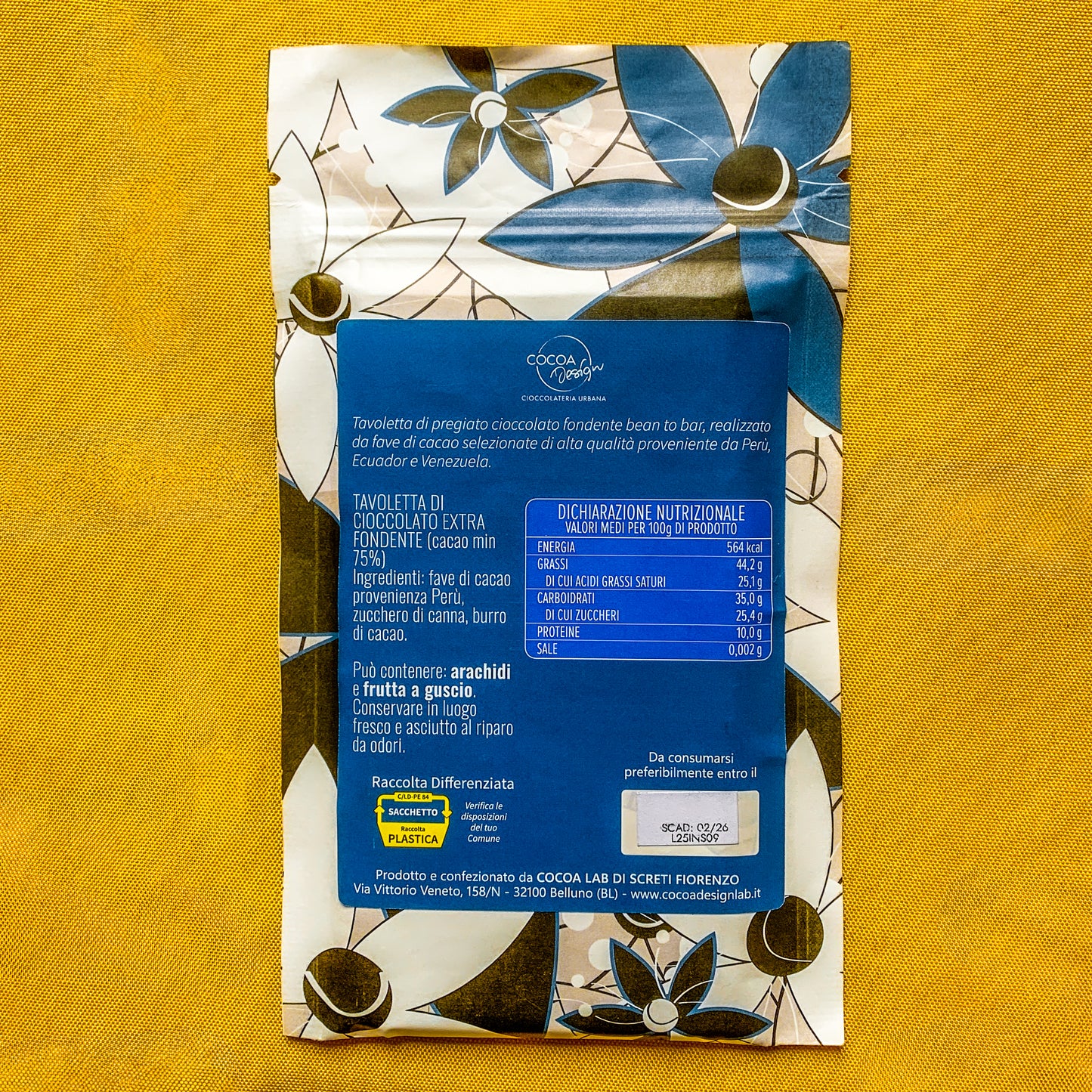 Fondente 75% - Cioccolato Fondente Bean to Bar