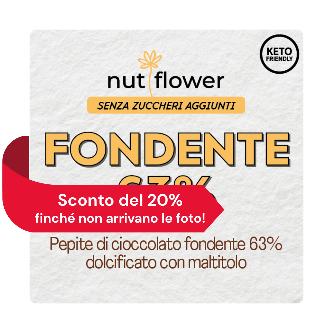 Pepite di cioccolato fondente 63% - senza zuccheri aggiunti